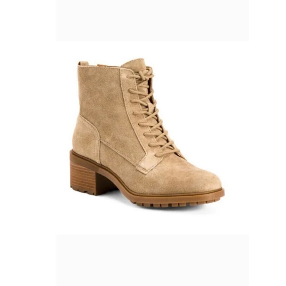NWOB Lucky Brand Diedrah Suede Lace-up Boots, Size 6.5